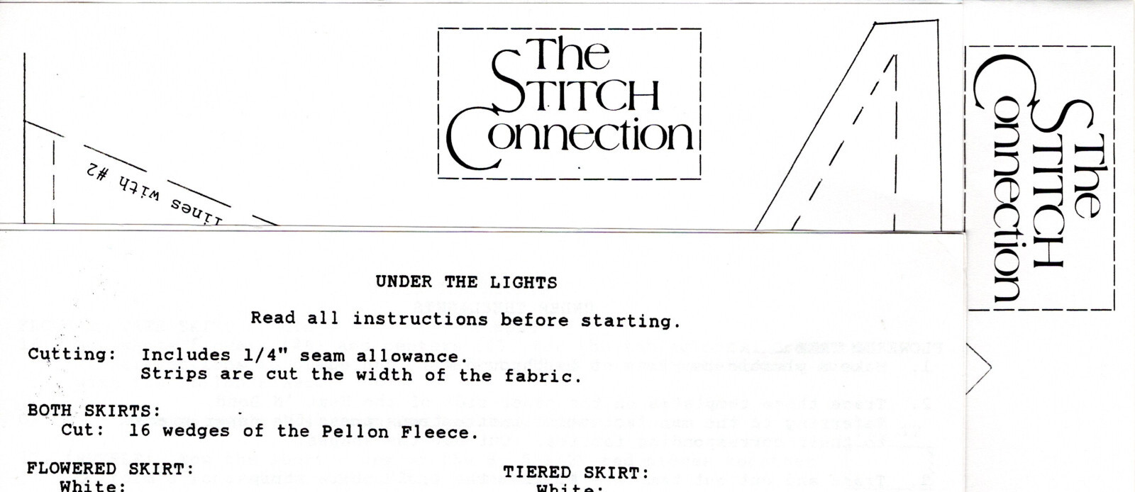"Under The Lights" ©1992 The Stitch Connection Quilt Piecing Pattern 119 Tree Sk