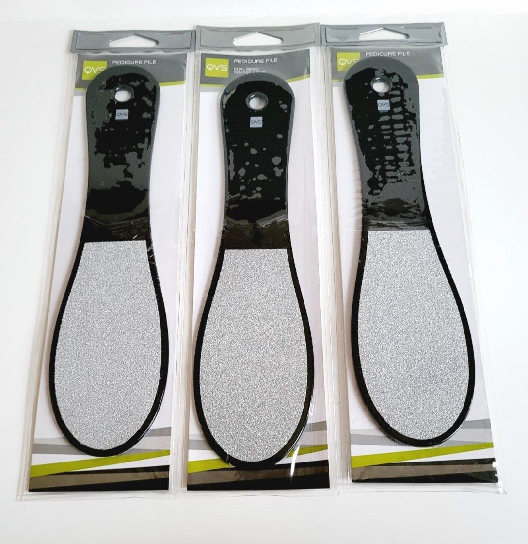 12 x QVS Professional Pedicure File Doubled Sided Coarse & Fine Rejuvenates Feet