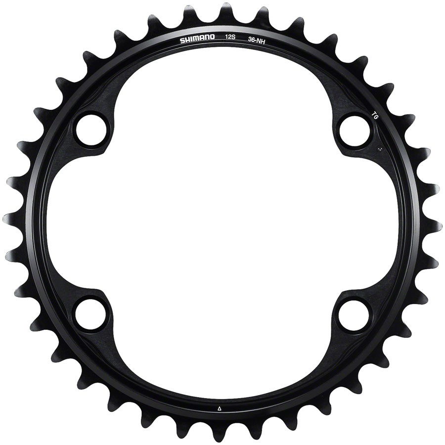 Shimano Dura-Ace FC-R9200 12-Speed Chainring - 36t, Asymmetric 110 BCD, Black,
