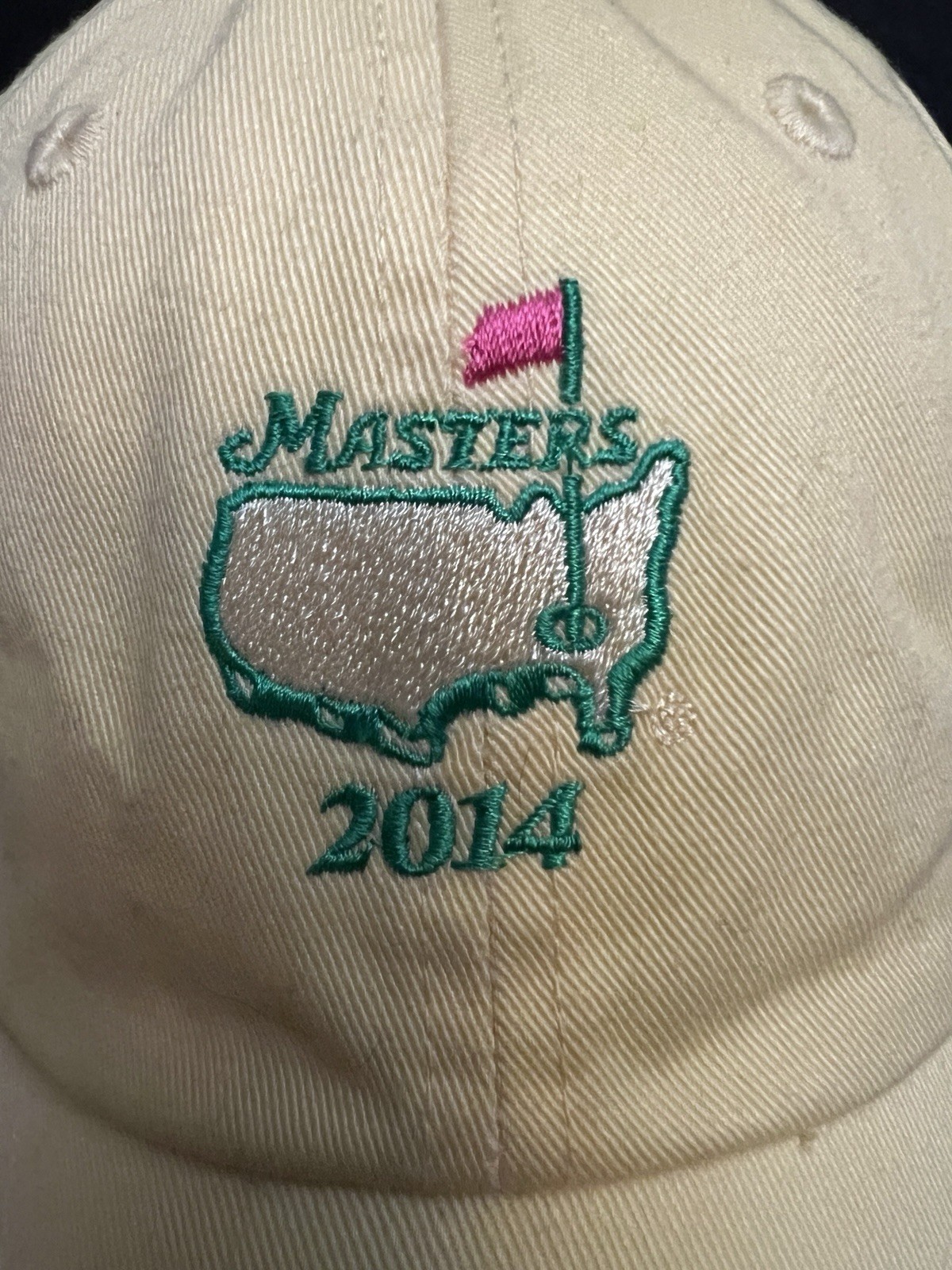 Augusta Masters 2014 American Needle Yellow Golf Hat Strapback Adjustable
