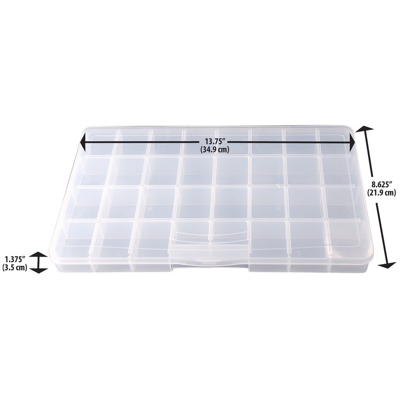 Large Bead Storage Box 32 Compartment Craft Organizer Portable Plastic New