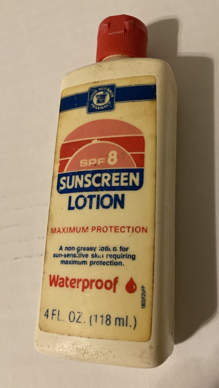 Vintage 90s Sunscreen 4oz Bottles, set of 3