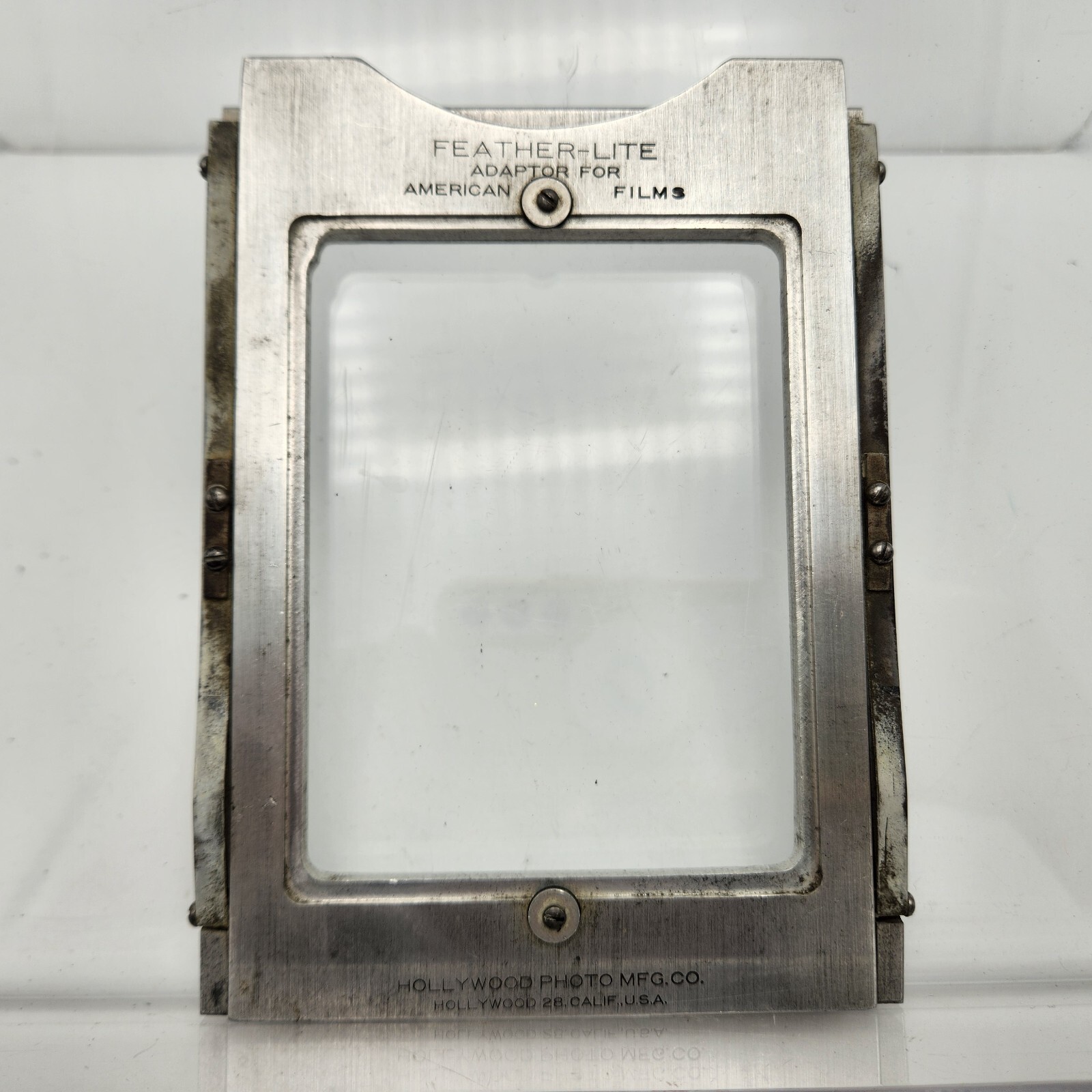 Vintage Feather-Lite Adapter for American Films Hollywood Photo Co. 3 1/4x4 1/4"