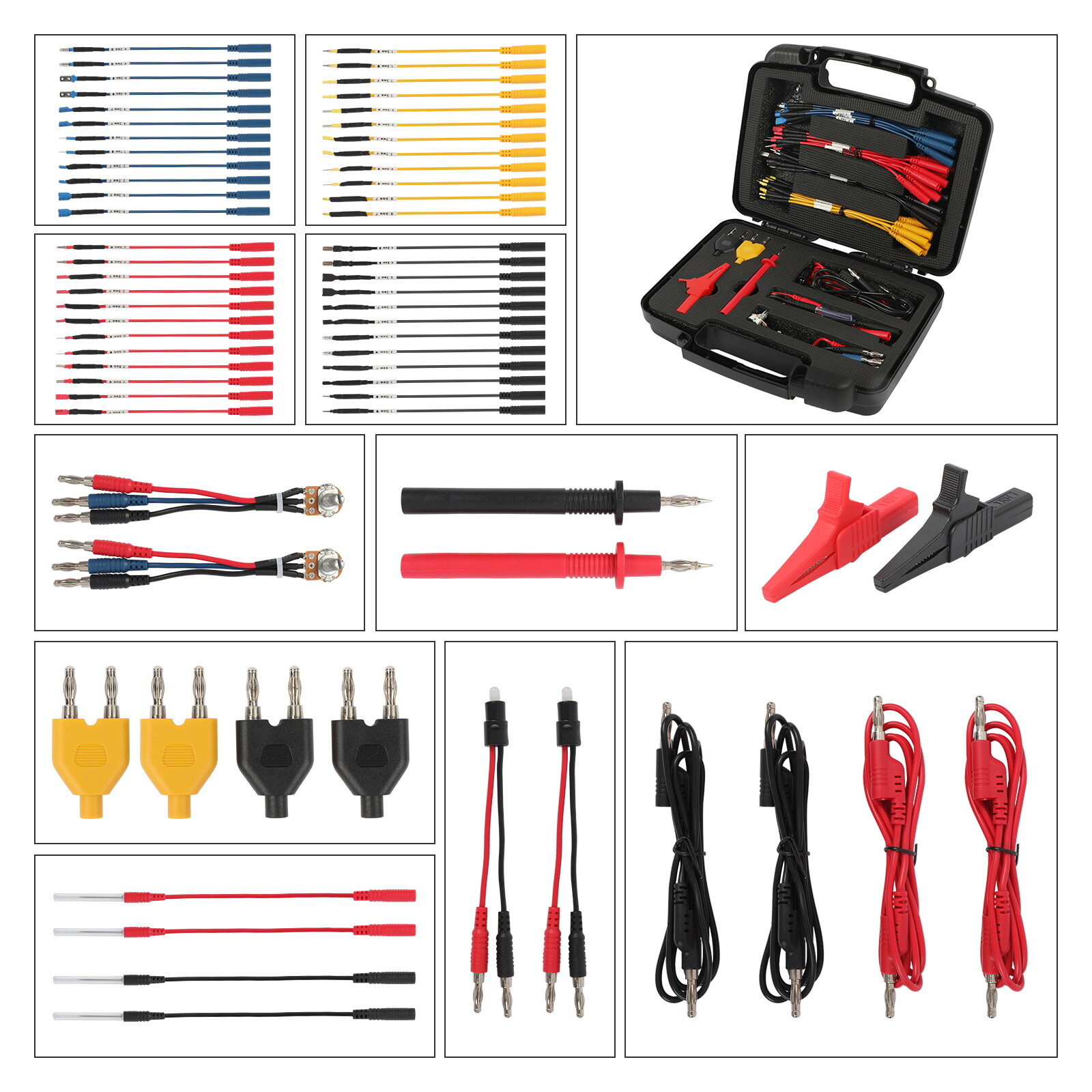 68pc Automotive Multimeter Test Leads Kit Alligator Clip Test Probe Wire Tool US