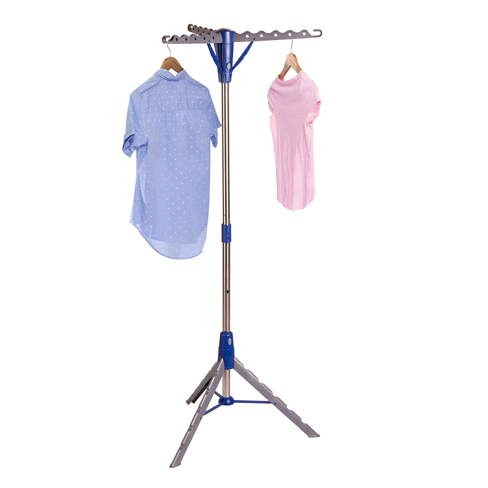 Honey-Can-Do 64-Inch Steel Tripod Clothes Drying Rack, Foldable 30 lbs, Blue