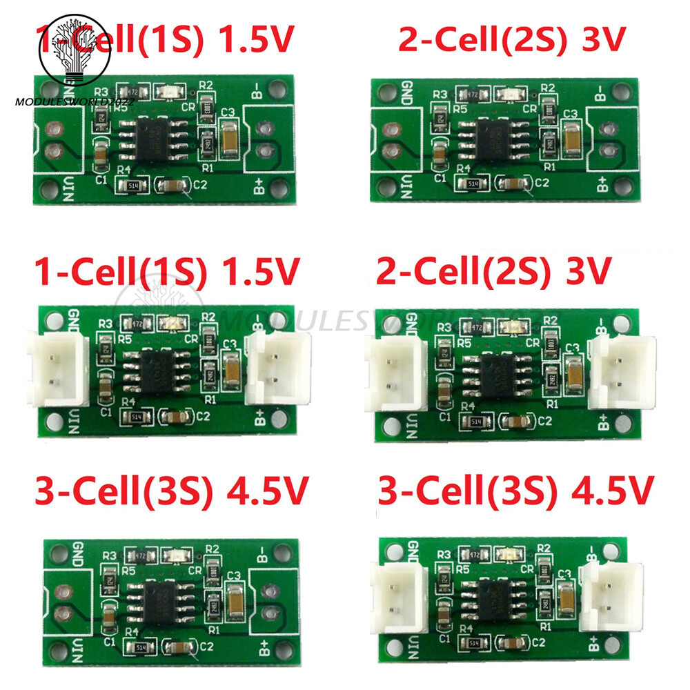 1S/2S/3S DC 3.5~6V 1A To DC1.5/3/4.5V NiMH Rechargeable Battery Charger Module