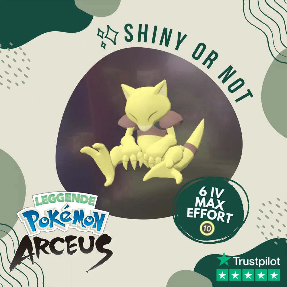 Abra Shiny ✨ Legends Pokémon Arceus 6 IV Max Effort Custom OT Leggende