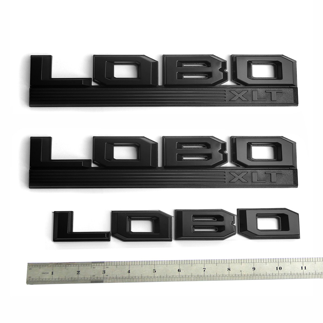 3pack OEM LOBO XLT Emblem fits Badge F150 LOBO F-150 FL3Z-16720-L Black