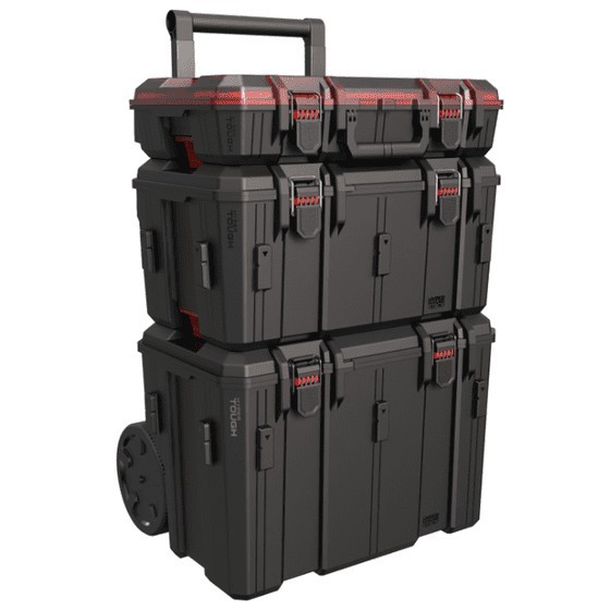 Hyper Tough Hyper Stack 3-Pc Modular Rolling Toolbox System - Black