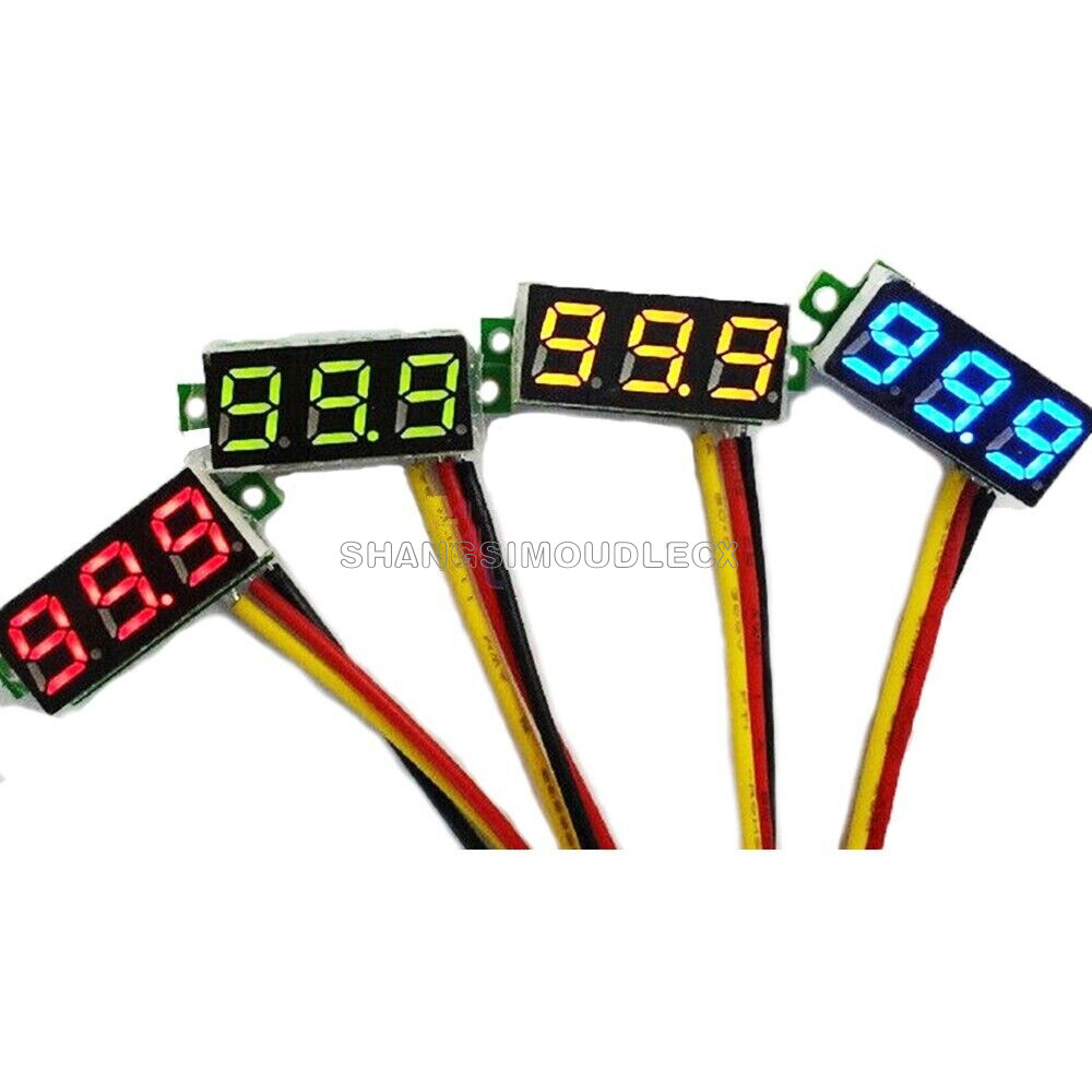 12V 24V 0.28" 3 Wire LED DC 0-100V Voltmeter Digital Display Voltage VOLT METER