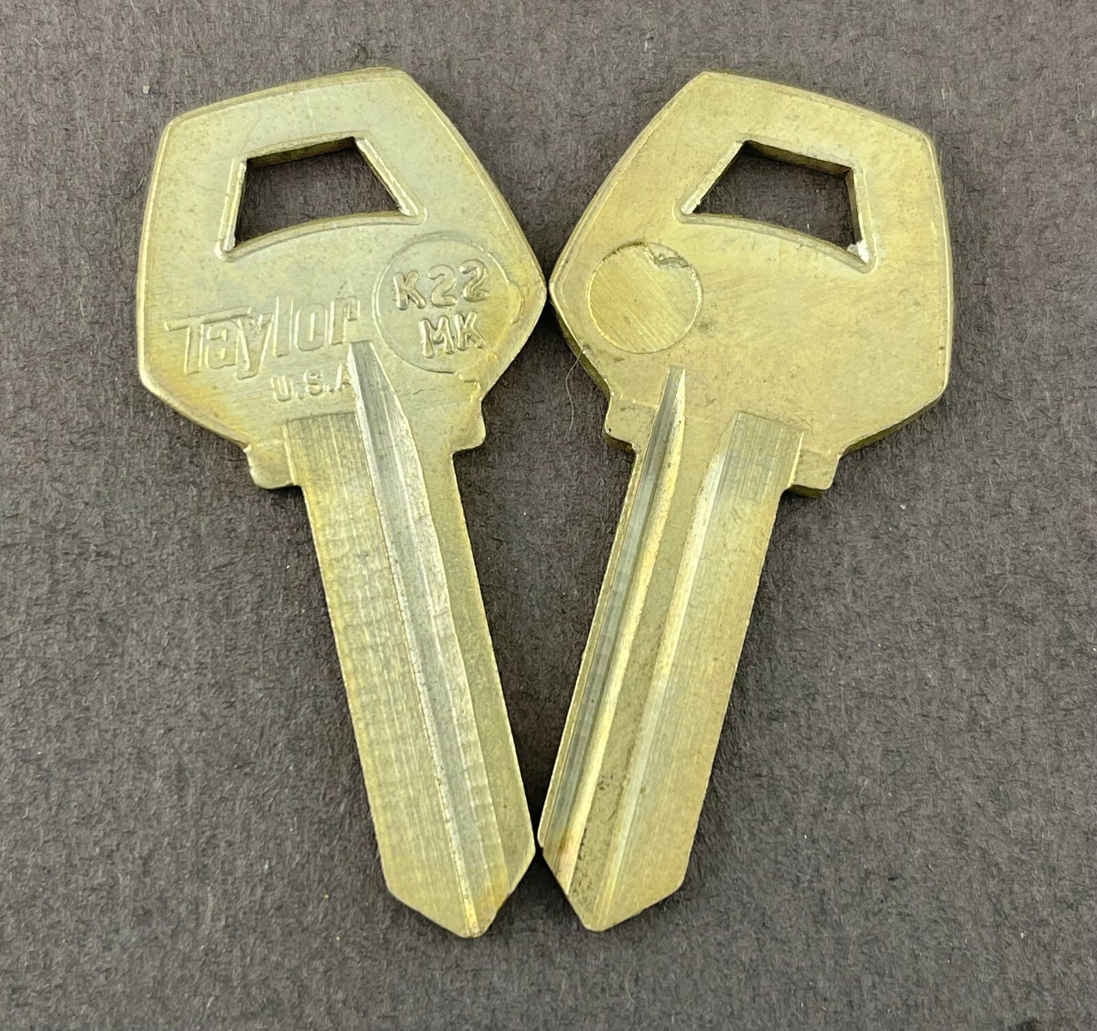 Lot of 2 K22MK 1001MK CO101 Type Key Blanks for Corbin Russwin