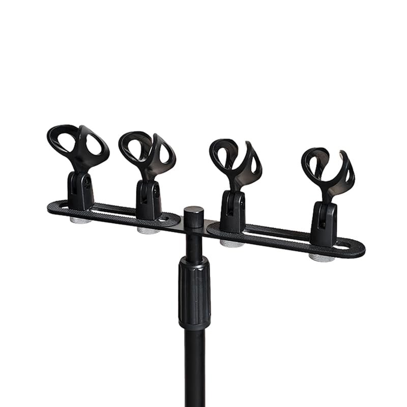 CH4 Mini 4 Mic Mount Bar 5/8Inch Thread Fits Microphone Stand Boom Arm Hold