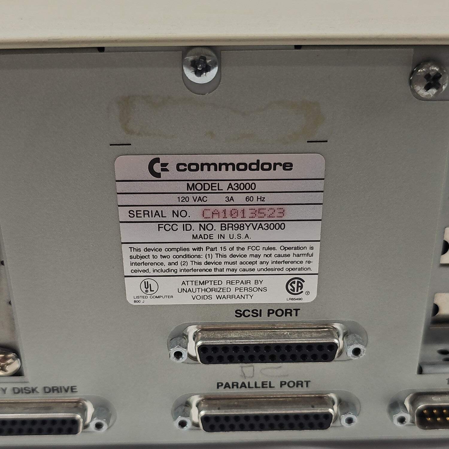 Commodore Amiga 3000 Vintage Personal Computer A3000