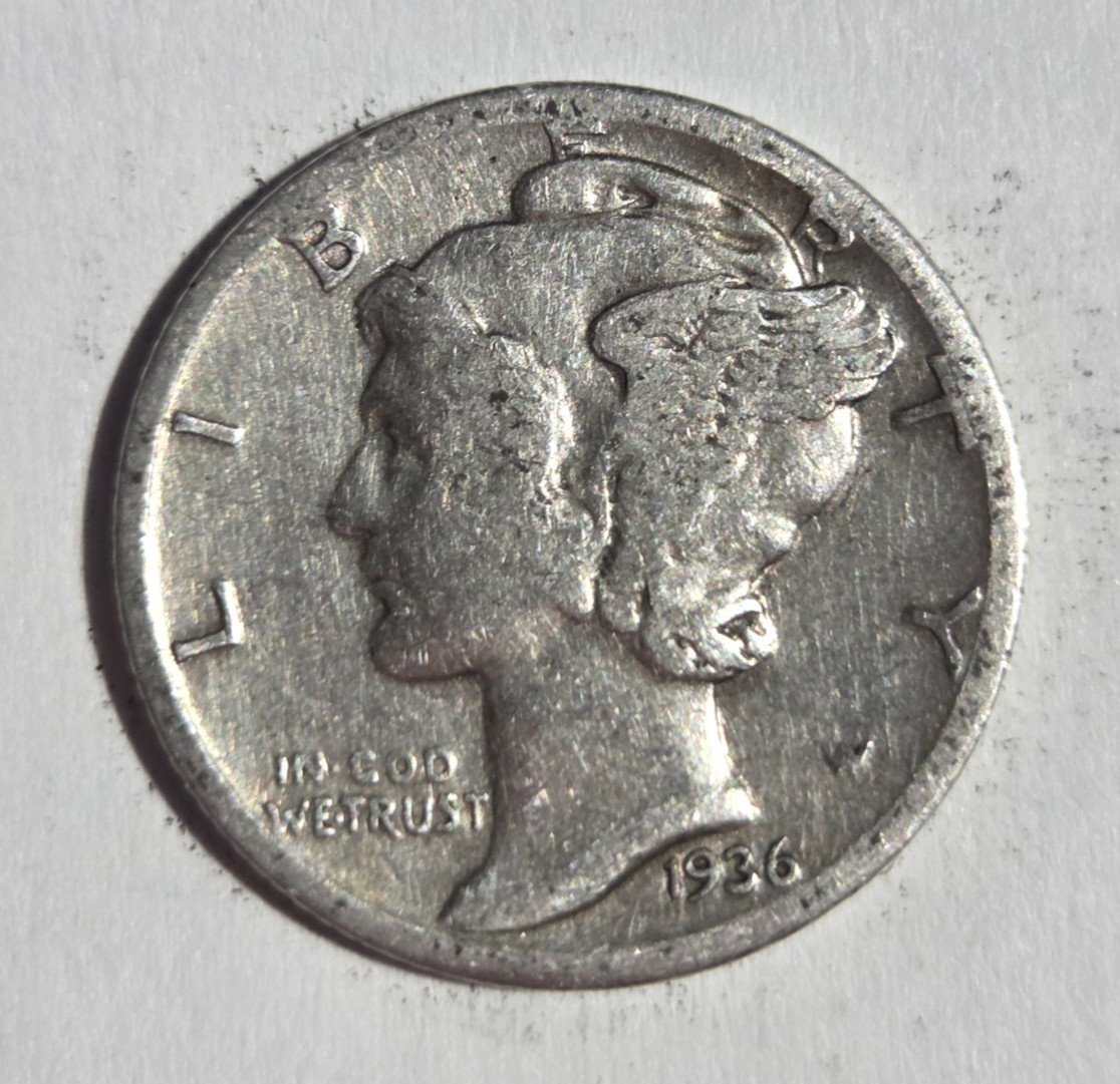 1936 S Mercury Dime