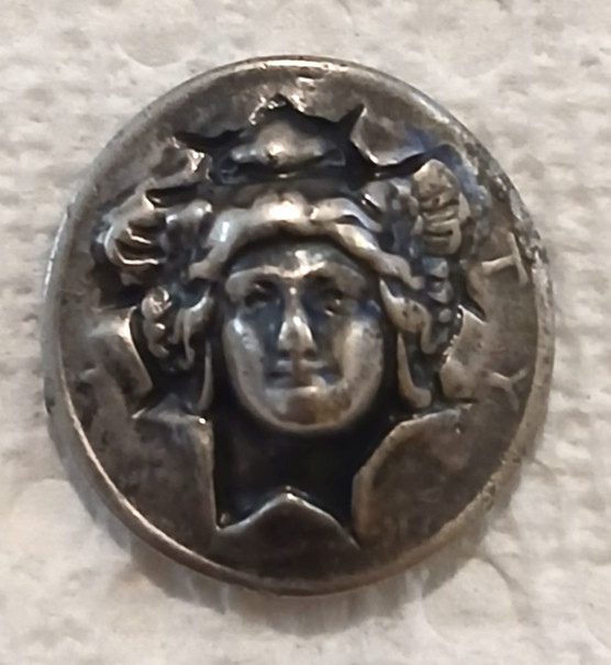 1917 Mercury Dime 3D FACE Liberty Pop Push Punch Out Coin