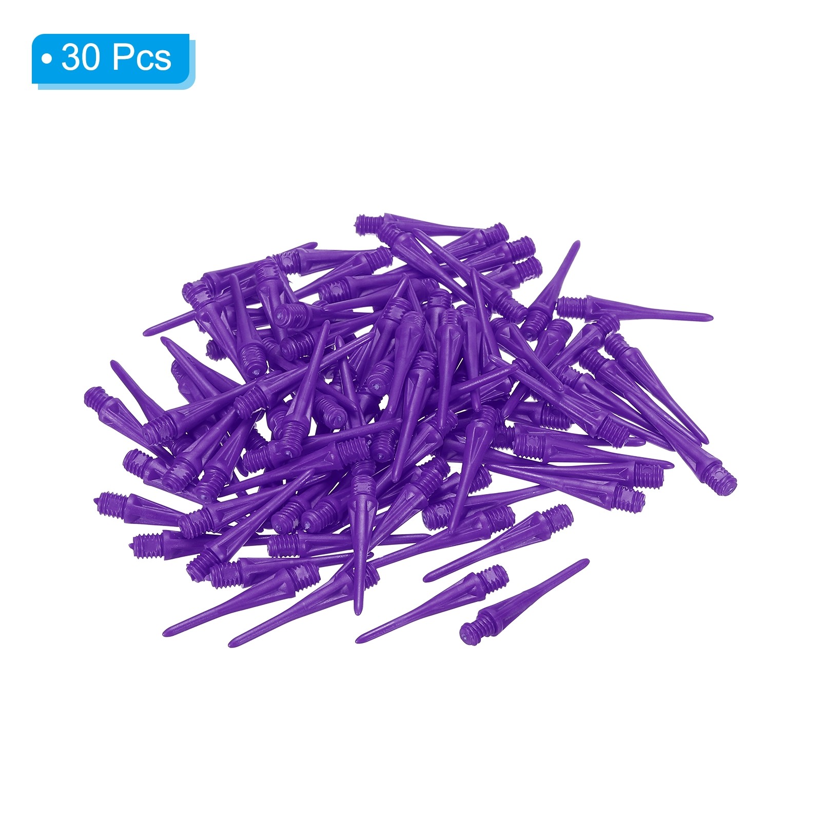 30 Pack Plastic Dart Tips 2BA Thread Soft Dart Tips Plastic Tip Purple