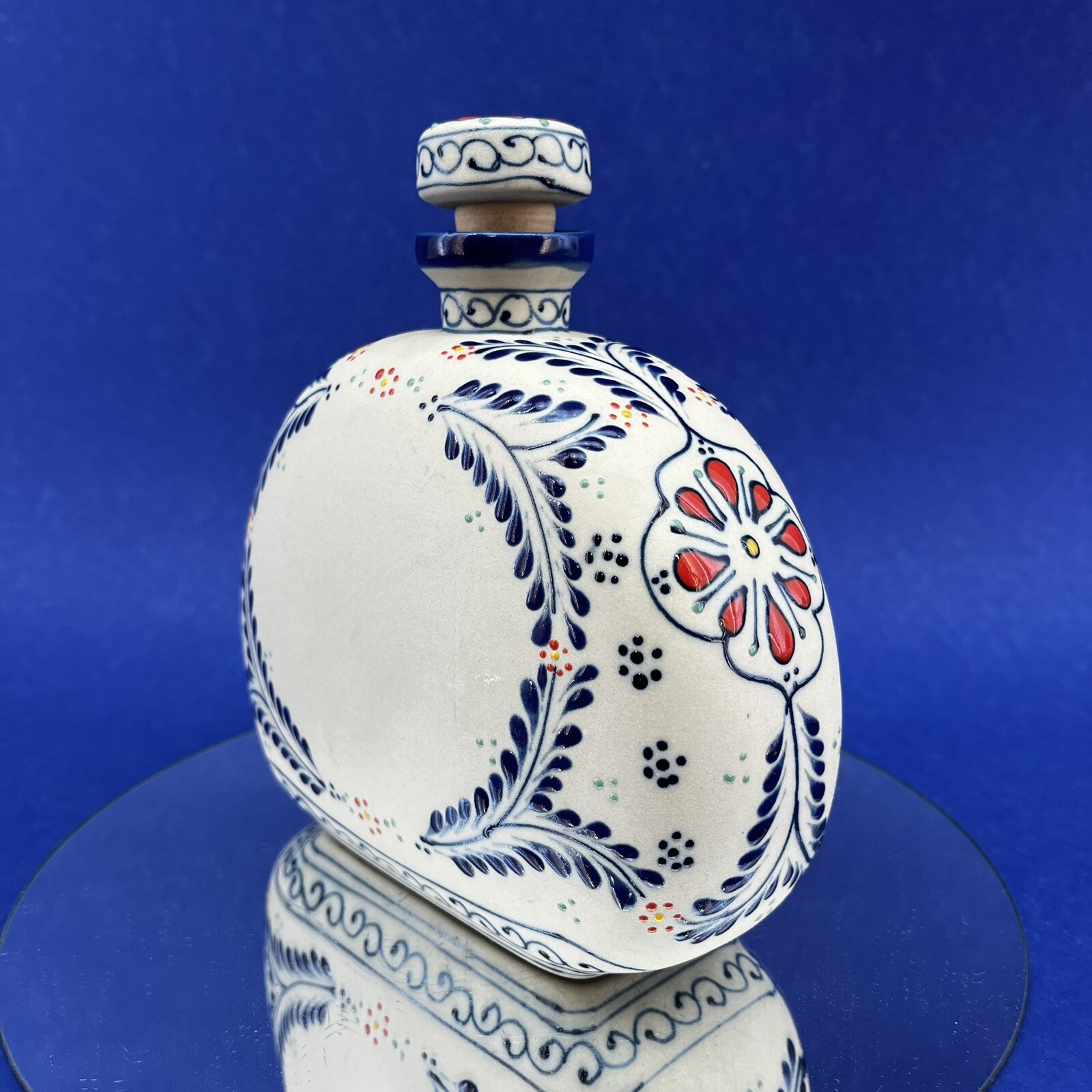 Anejo Limited Edition Casa Cofradia Empty Tequila Pottery Art Bottle Mexico