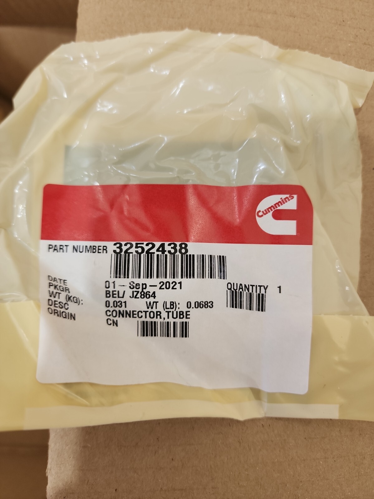 Cummins Tube Connector 3252438