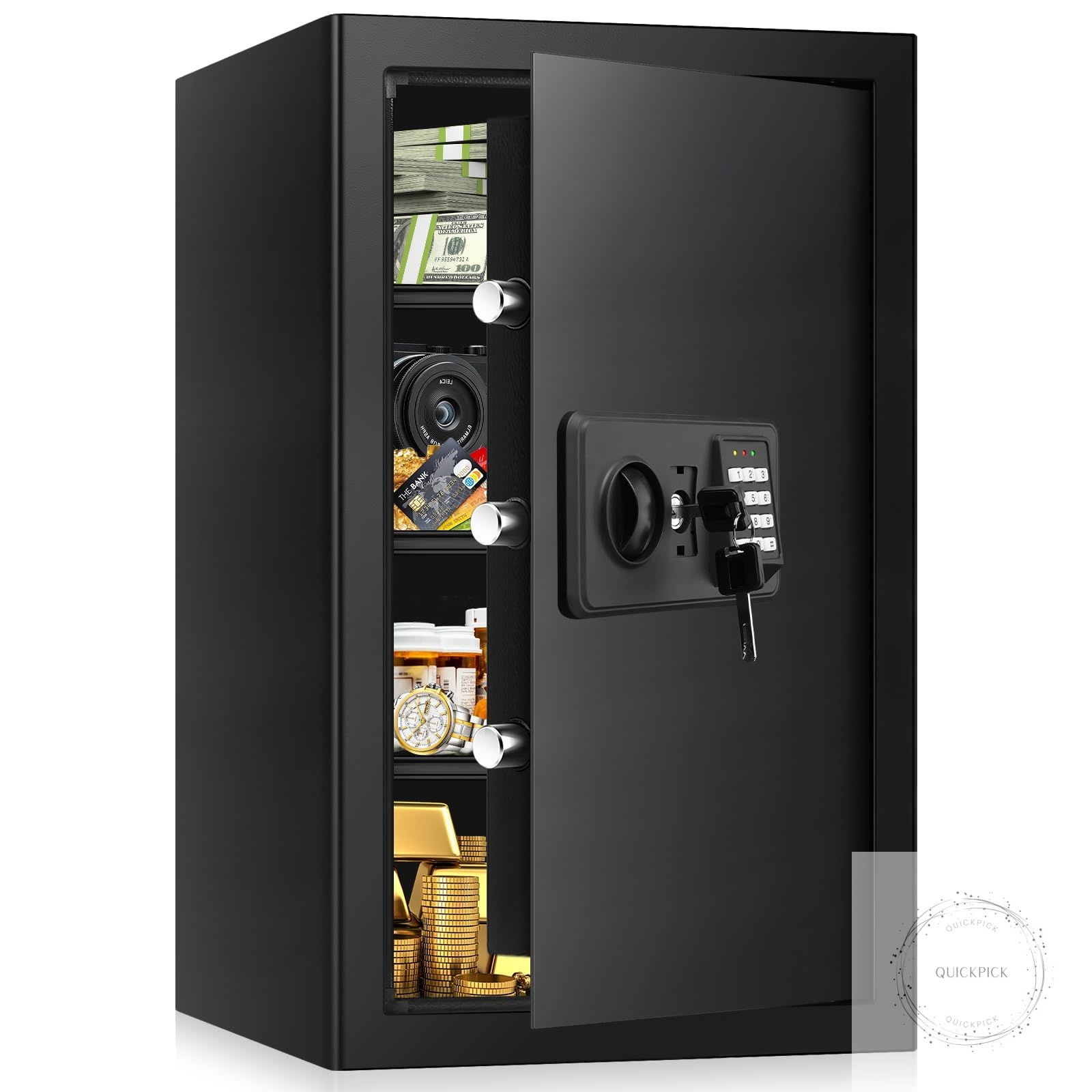 5.2 Cub Large Home Safes Fireproof Waterproof, Anti-theft Fire Safe Programmable