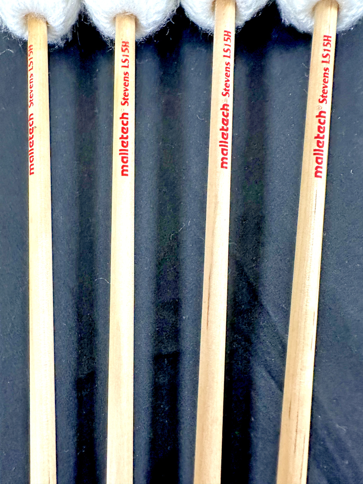 Malletech LS15H Marimba Mallets, Med-Soft to Hard, 2 Pairs/4 Mallets-NEAR MINT