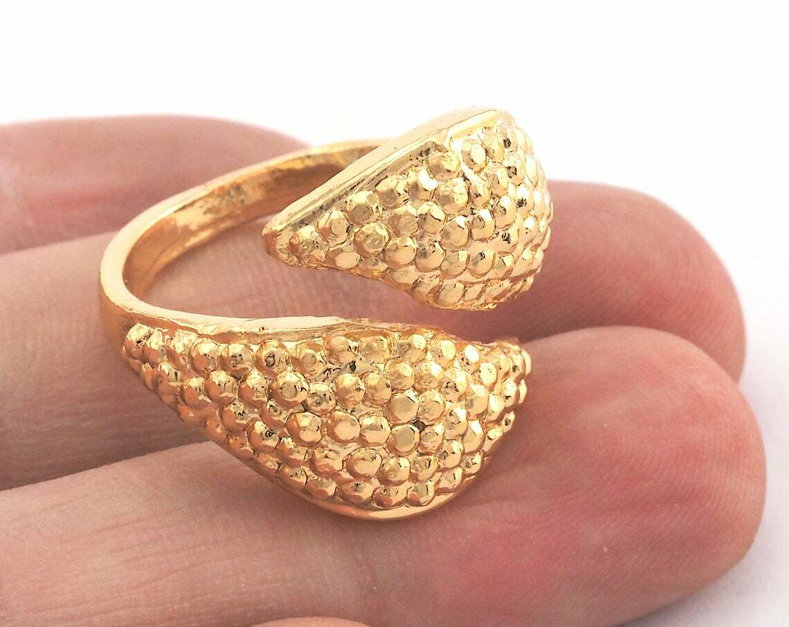 Palpus Ring Adjustable Gold Plated brass (19mm 9US inner size) 3681