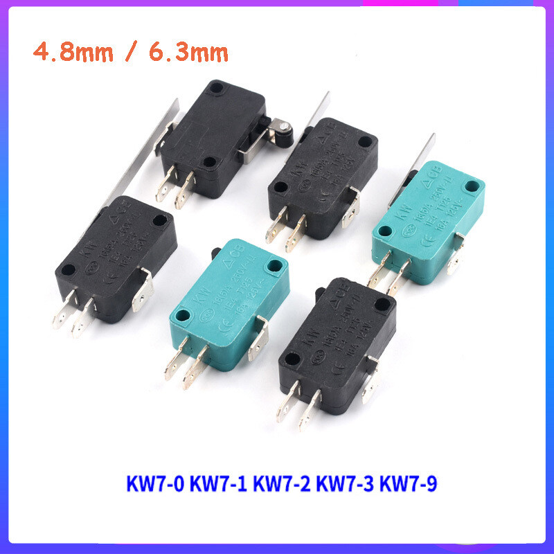 Micro Limit Switch SPDT Microswitch Roller Lever Arm Actuator 4.8mm 6.3mm Pin