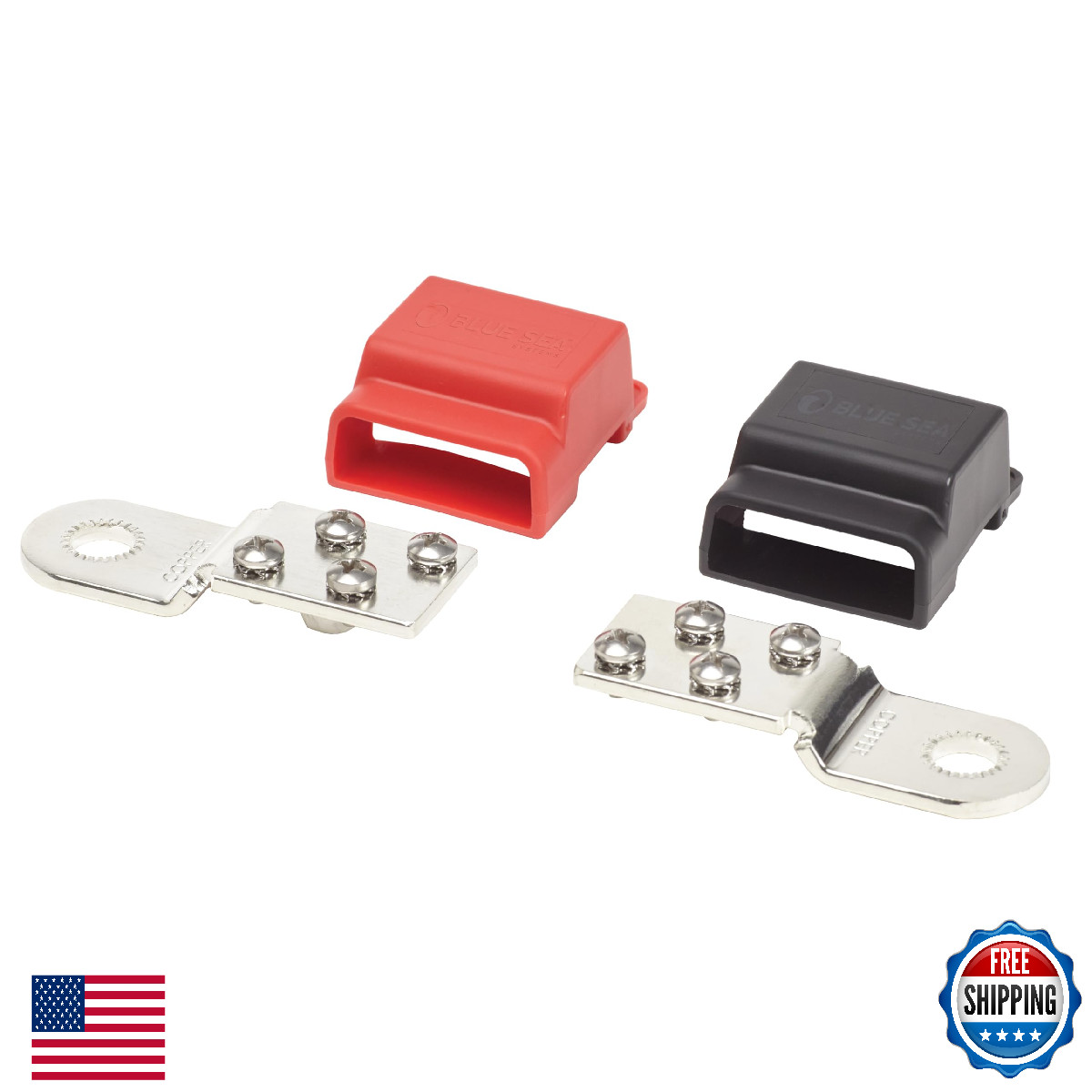 Blue Sea Systems 2340 Battery Terminal Mount BusBars Positive/Negative