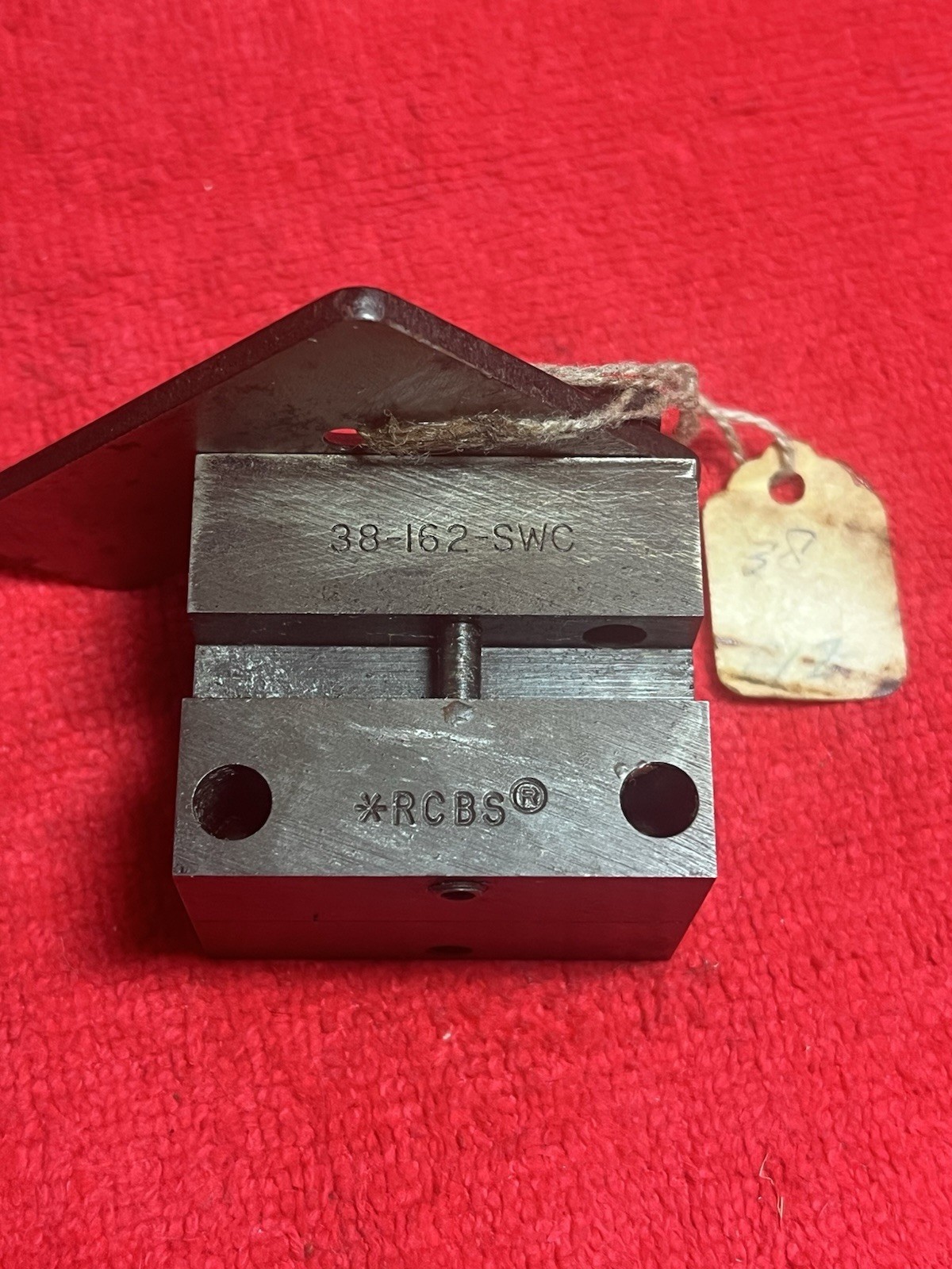 Vintage RCBS 2-Cavity Bullet Mold Block 38-162-SWC .38/.357 Near Mint Cavities