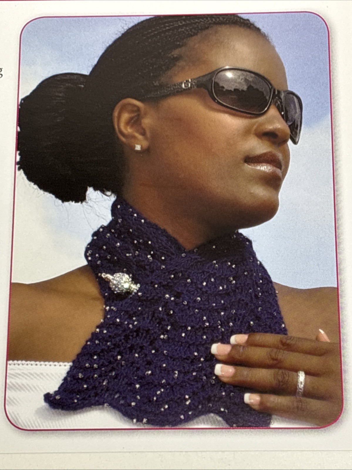 Hollywood Scarf Knitting Pattern Card Page