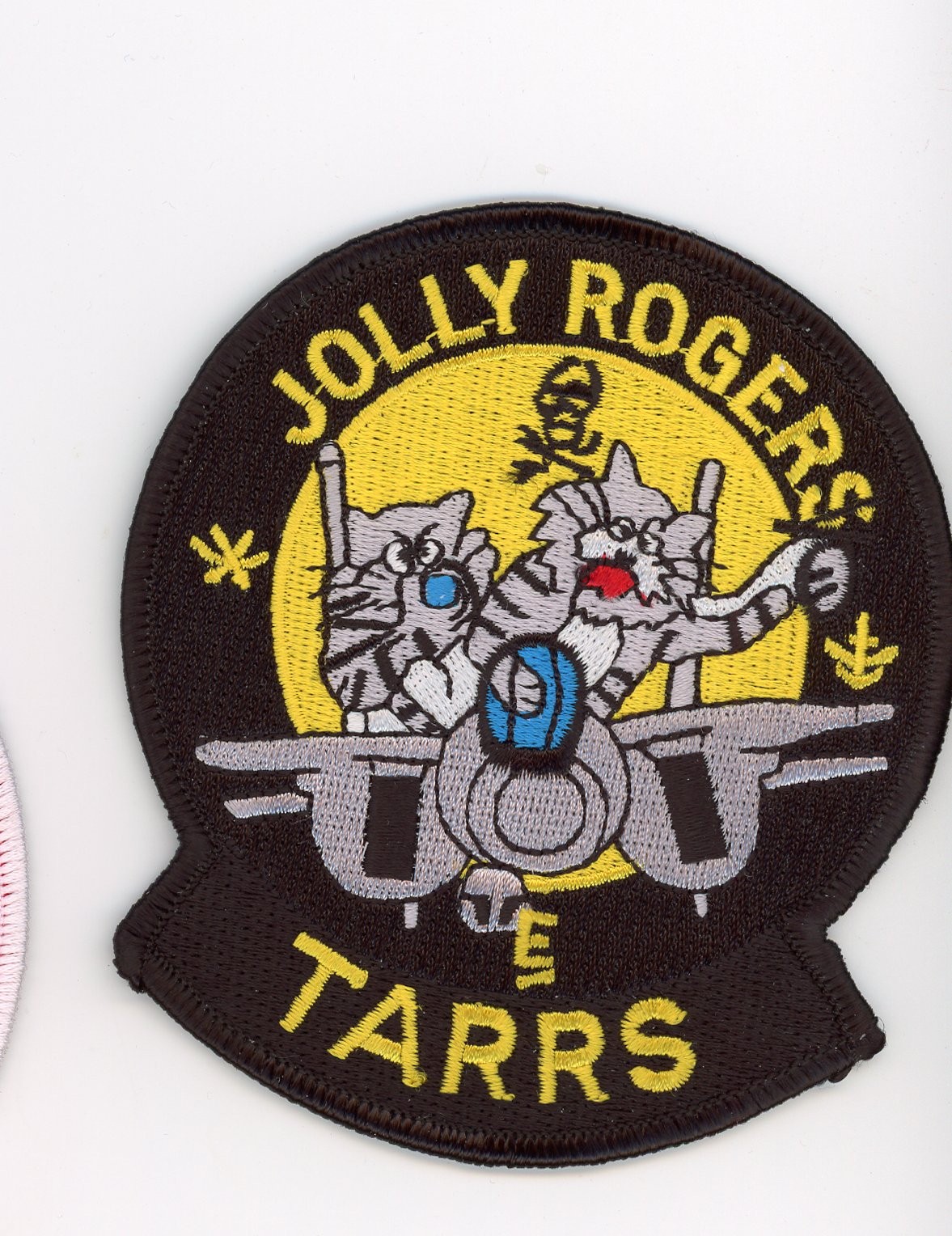 PATCH USN F-14 TOMCAT VF-103 JOLLY ROGERS CAT TARPS IRON ON PARCHE