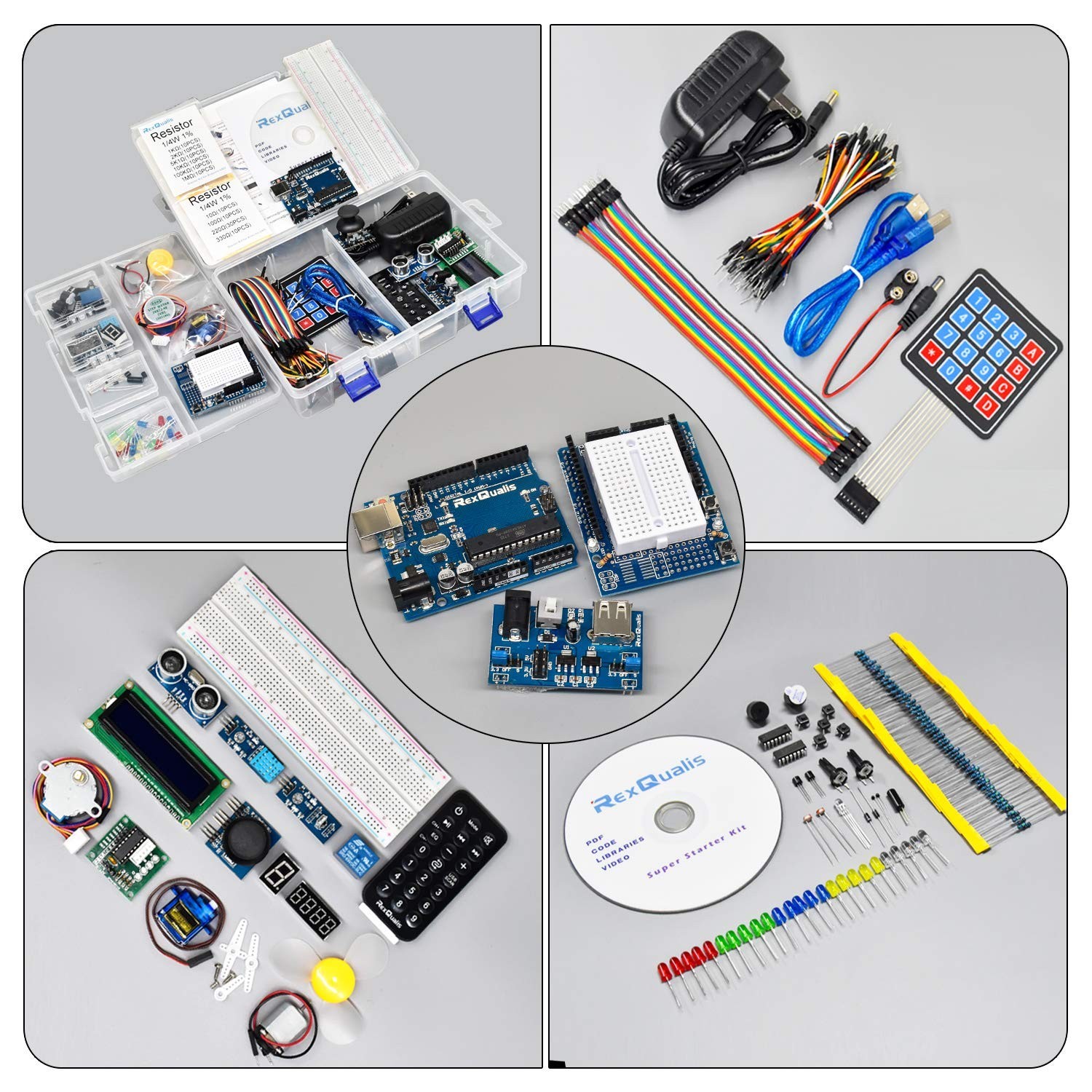 Super Starter Kit Based on Arduino UNO R3 with Tutorial and Control... Fast Ship