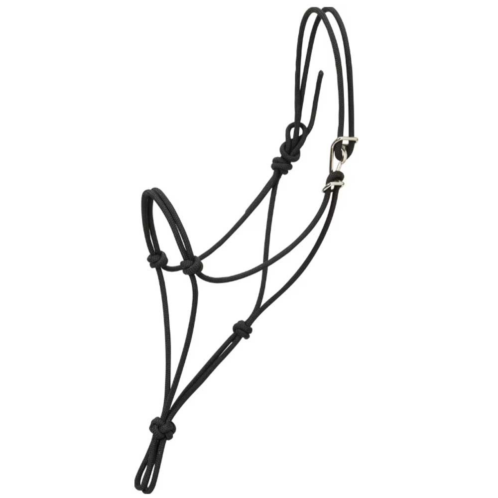 Weaver Equine Silvertip No. 95 Rope Horse Halter with Clip, Black Horse