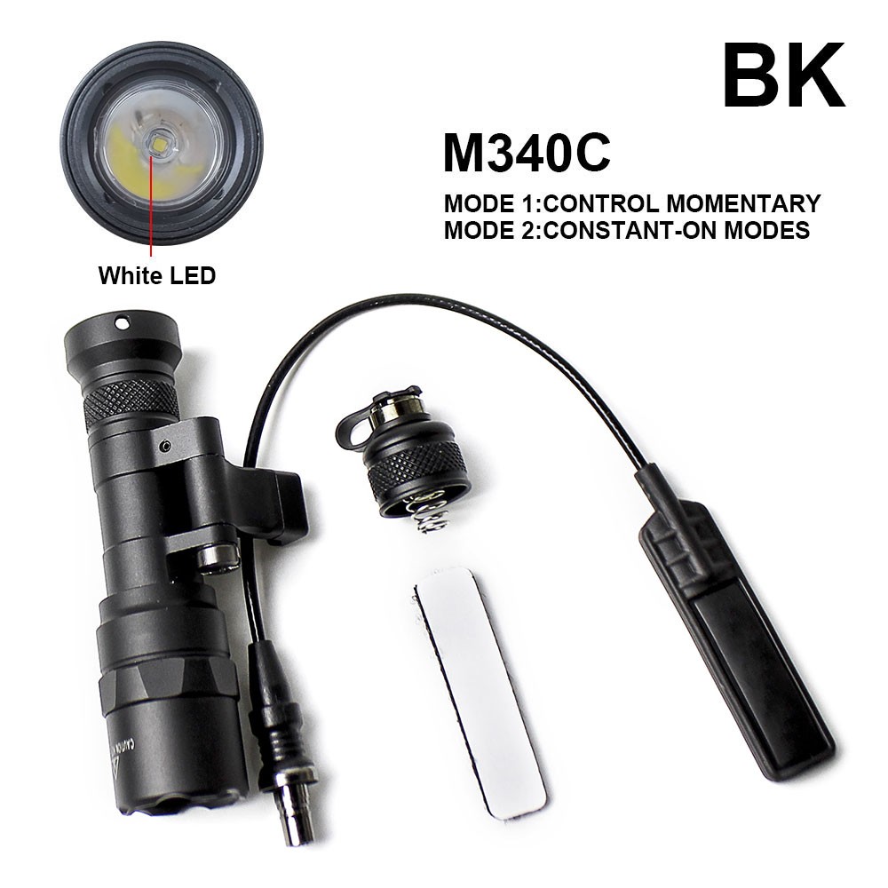 M340C Mini Light LED Constant Momentary M340 Weapon Flashlight For Picatinny US