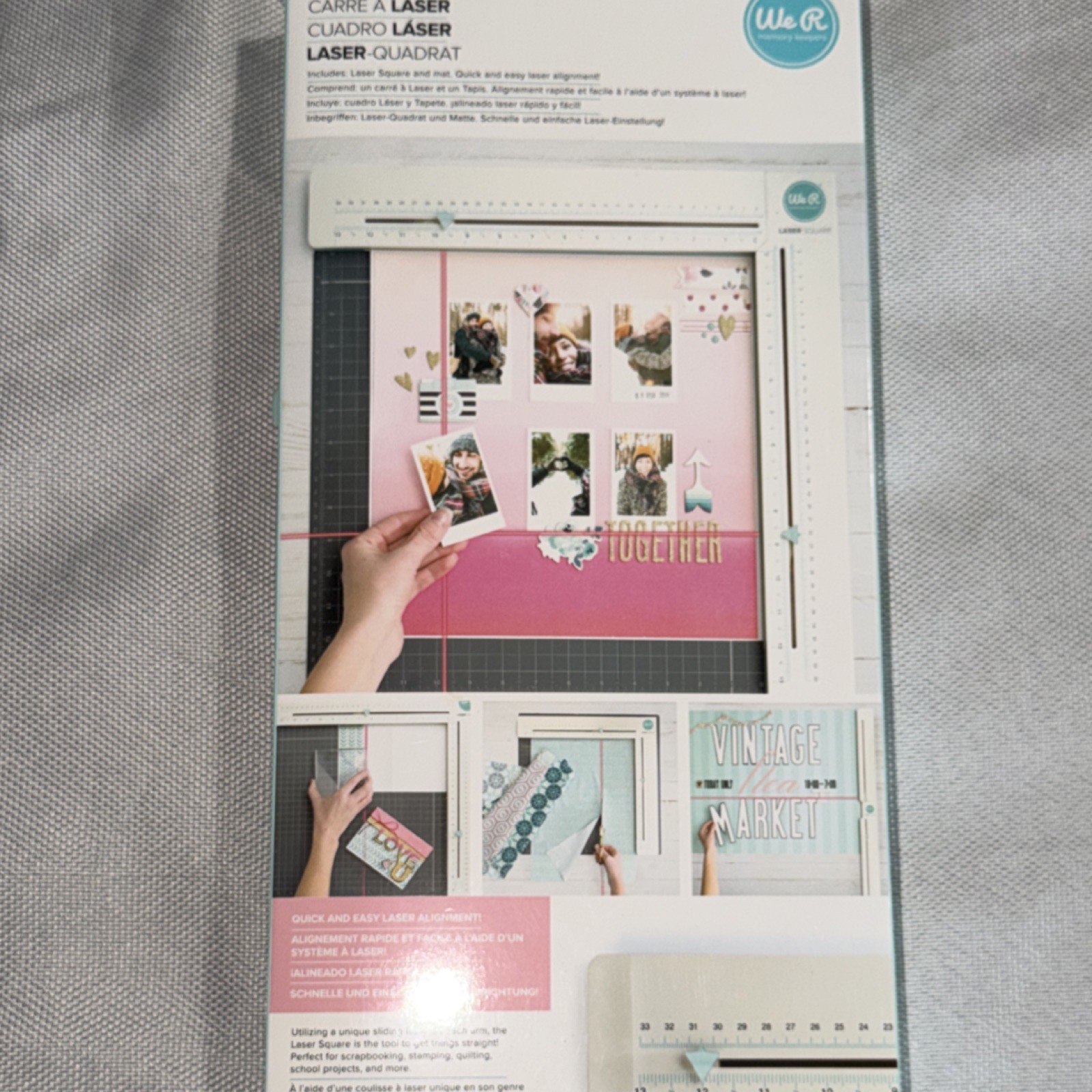 We R Memory Keepers Laser Square Alignment Tool with Mat, Model/MPN Laser Square