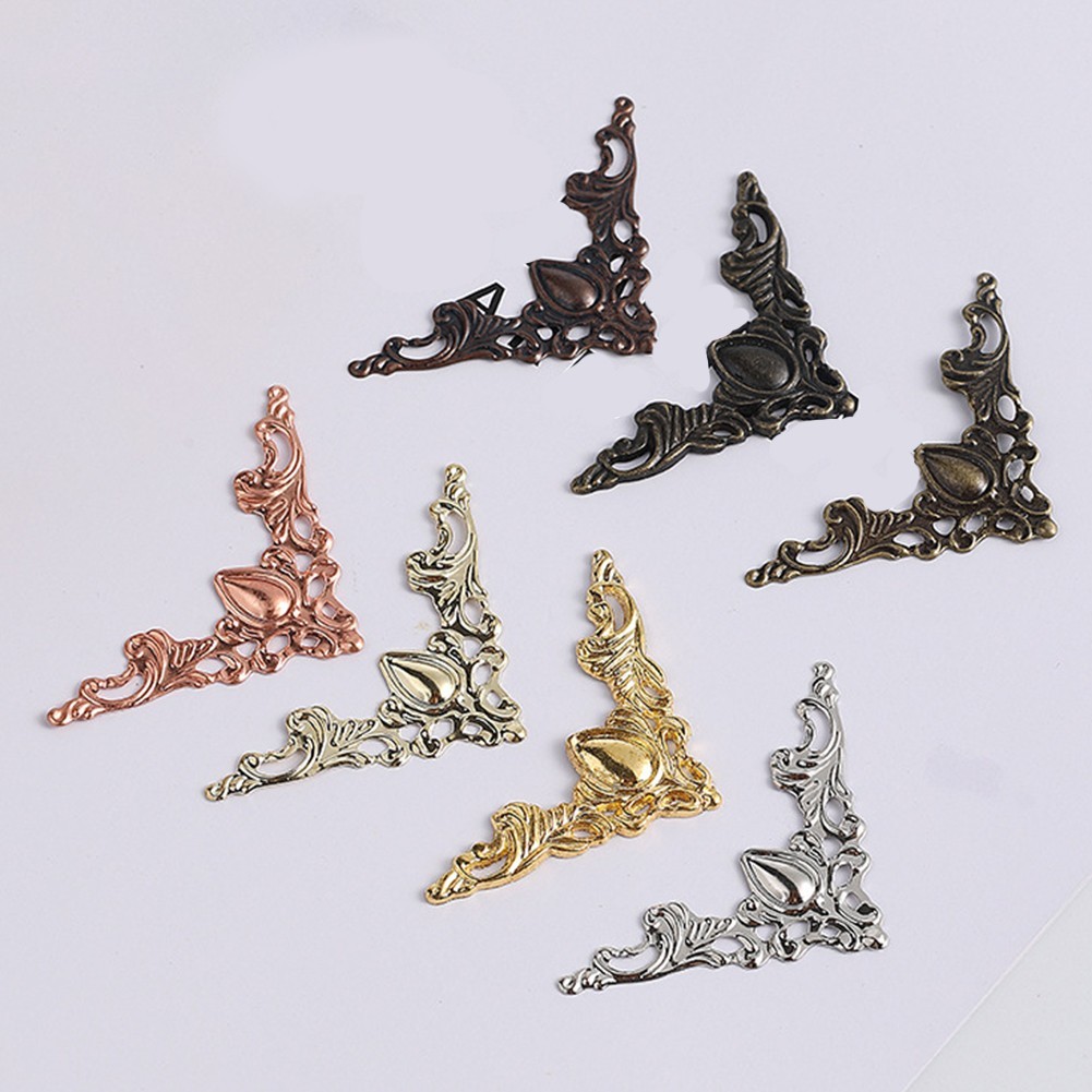 Long Lasting Iron Corner Covers for Scrapbook Albums and Frames 12 PCS