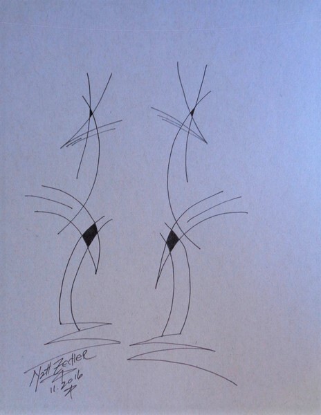 Matt Zedler Original | Drawing  | #A153 | 1 of 1 | 9 x 12" | Black Ink | $150