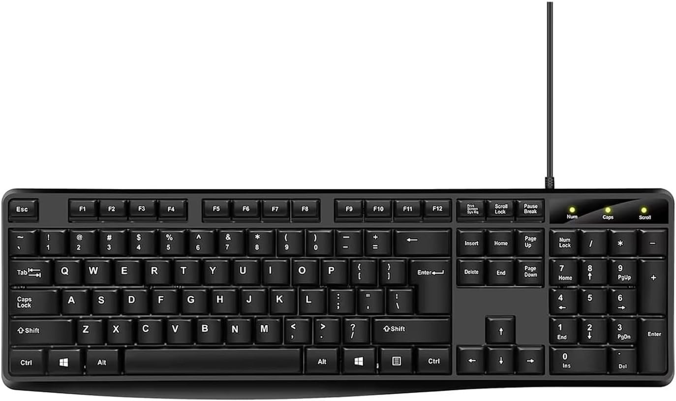 Guiheng K330 Wired Keyboard – Full-Size USB Office Keyboard
