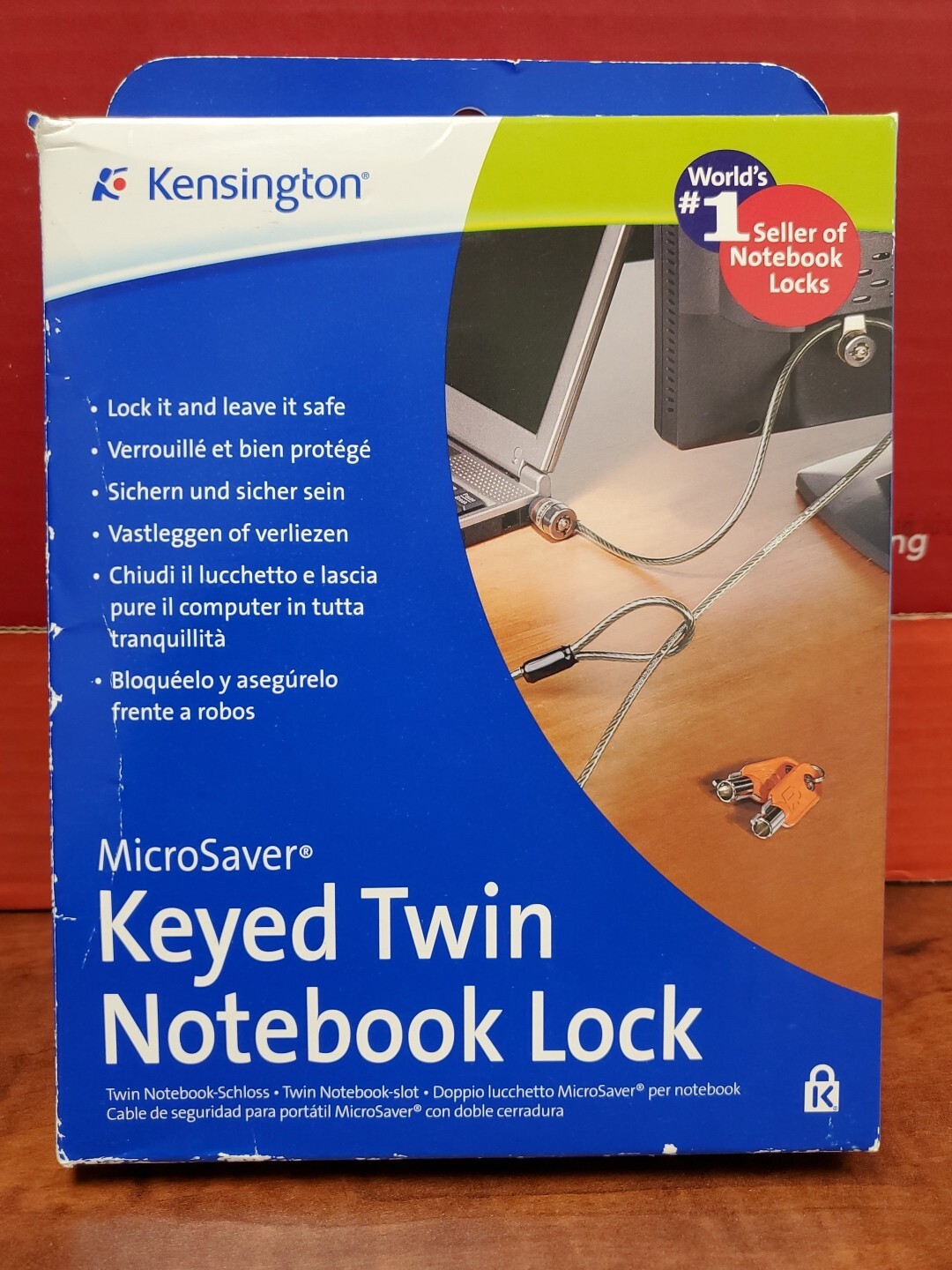 Kensington 64025F MicroSaver Twin Notebook Lock Steel 7.5ft