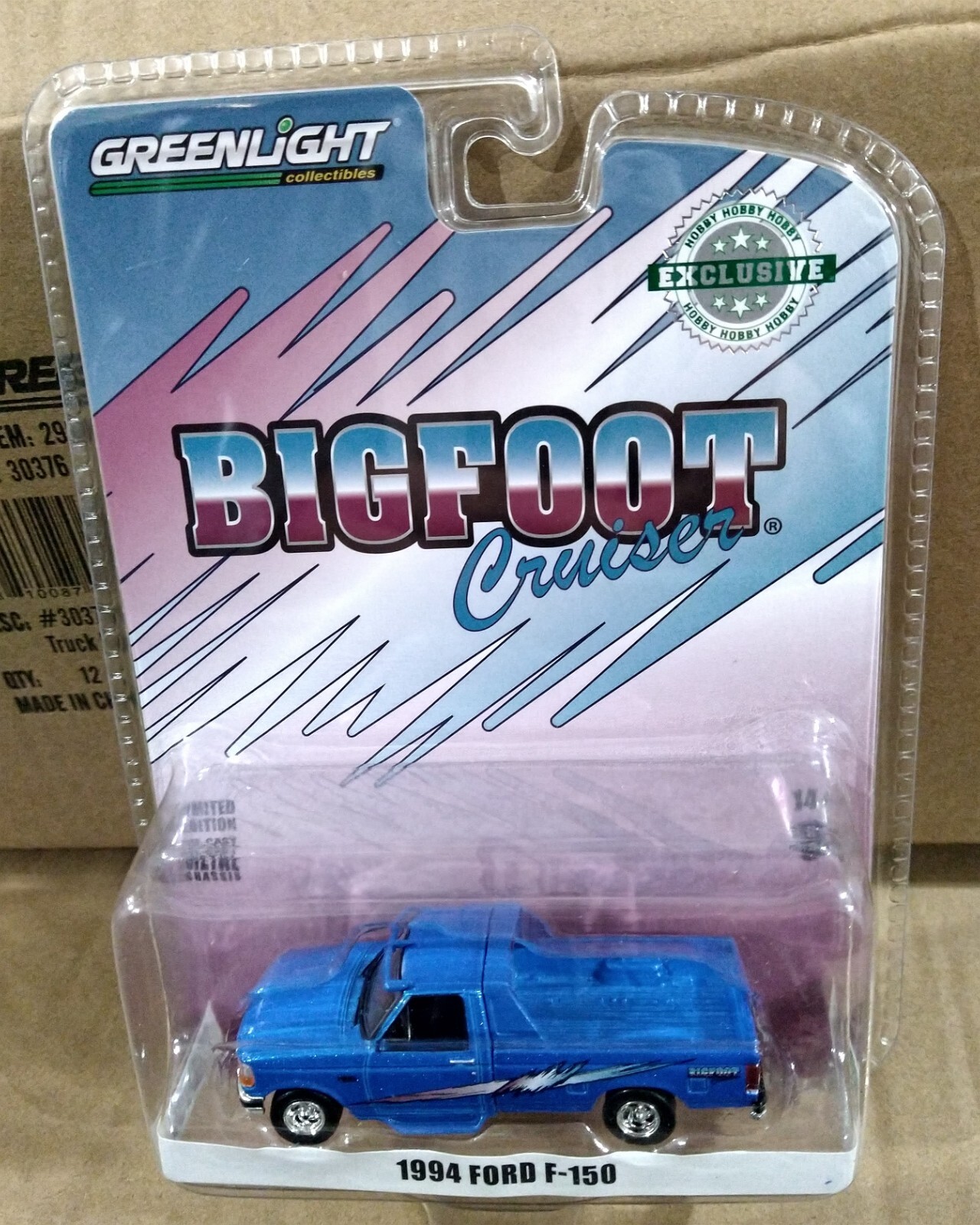 1994 FORD F-150 PICKUP "BIGFOOT CRUISER" BLUE 1/64 DIECAST CAR GREENLIGHT 30376