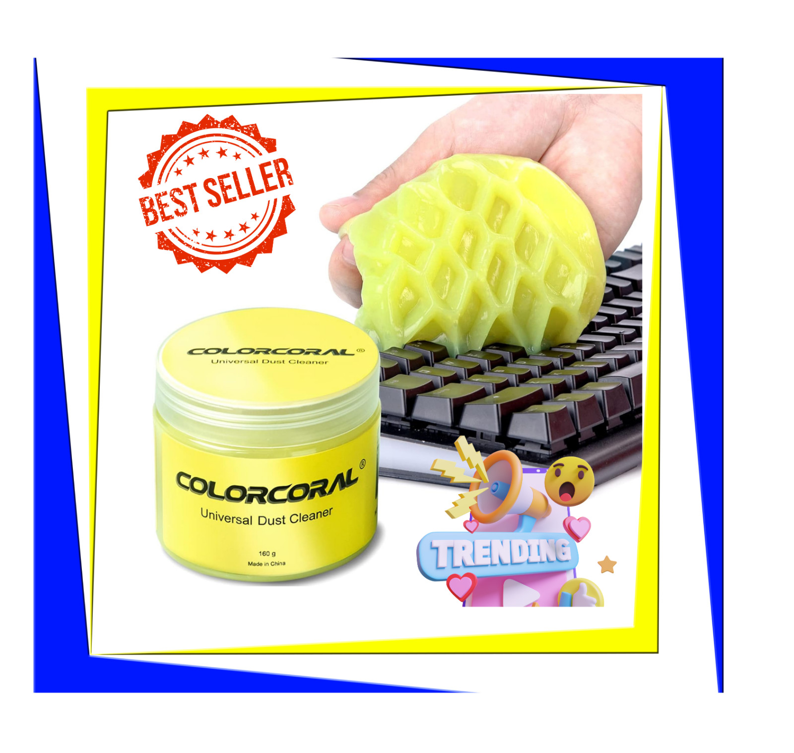 Universal Cleaning Gel – Dust Remover for Keyboard, Car & Electronics 160 gr