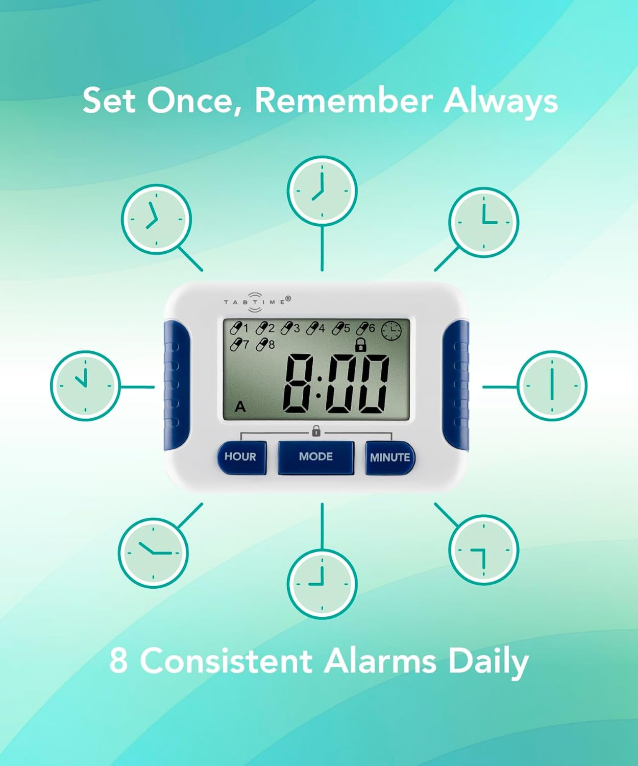 Pill Reminder with 8 Alarms per Day, Pill Tracker, Pill Timer, Medication Remind