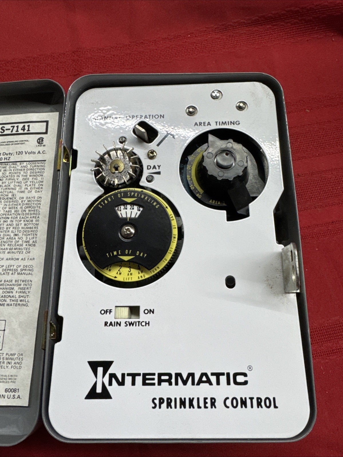 Intermatic LS-7141 Sprinkler Control New Old Stock 14 Day Skipper 3 Circuit