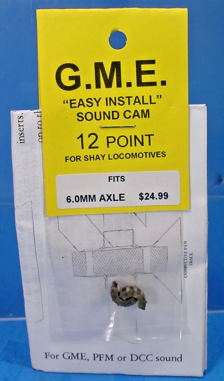 G.M.E. SOUND CAM 6.0mm AXLE 12 POINT FOR 3 CYL SHAY PFM PBL DCC O SCALE,G,F 1:20