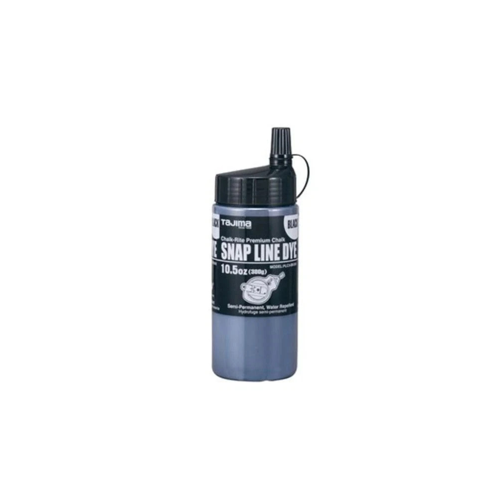 Tajima PLC3-BK300 CHALK-RITE Snap-Line Dye, black, with easy-fill nozzle, 10.5oz
