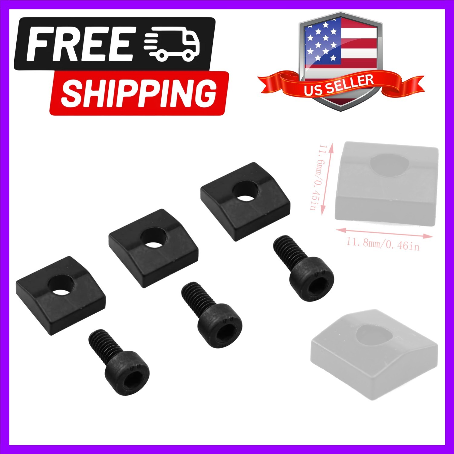 Durable Locking Nut Clamp with Hexagon Screws for Floyd Rose Electric Guitars