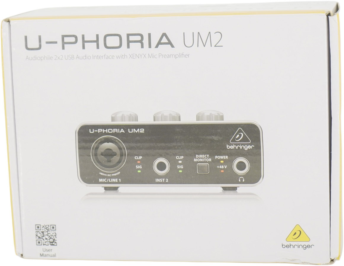 Behringer U-PHORIA UM2 USB Audio Interface XENYX Preamp 2x2 Recording Desktop