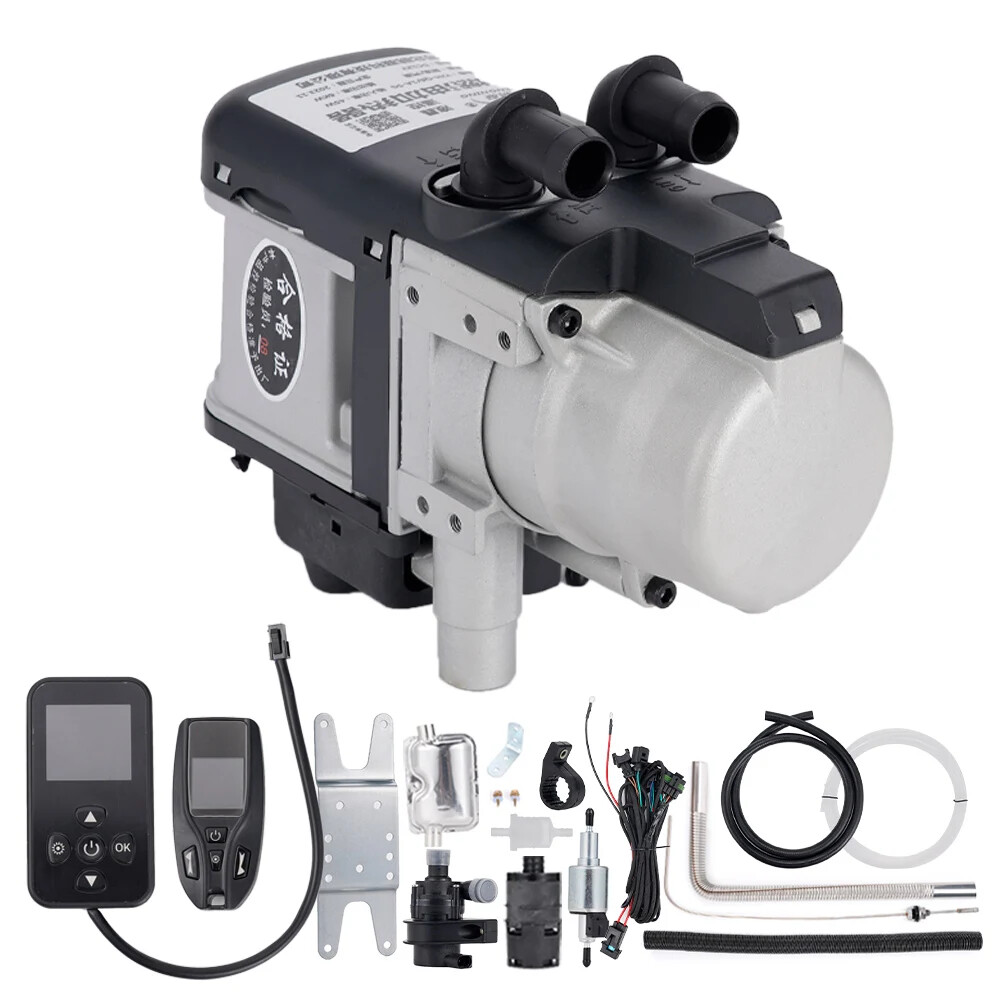 12V 6KW Diesel Fuel Liquid Heater Gasoline Preheater LCD Switch Silencer