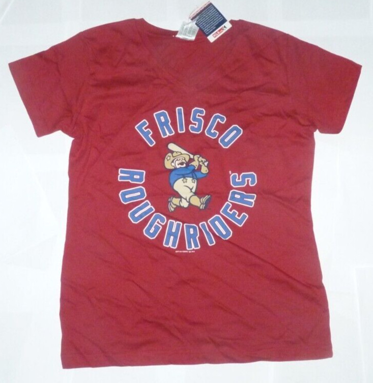 NEW MiLB Frisco RoughRiders T Shirt Women XL X-Large V Front NEW NWT SC17