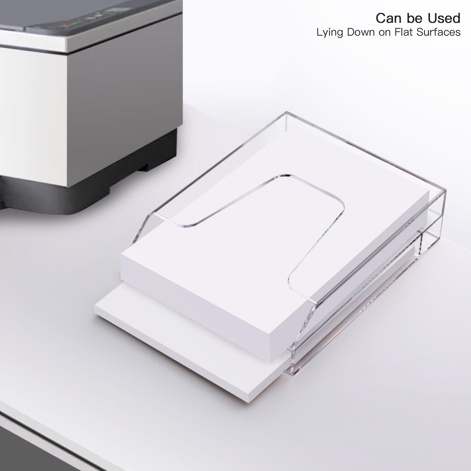 Acrylic File Folder Holder Vertical File Storage Clear Desktop Organizer 2 Po...
