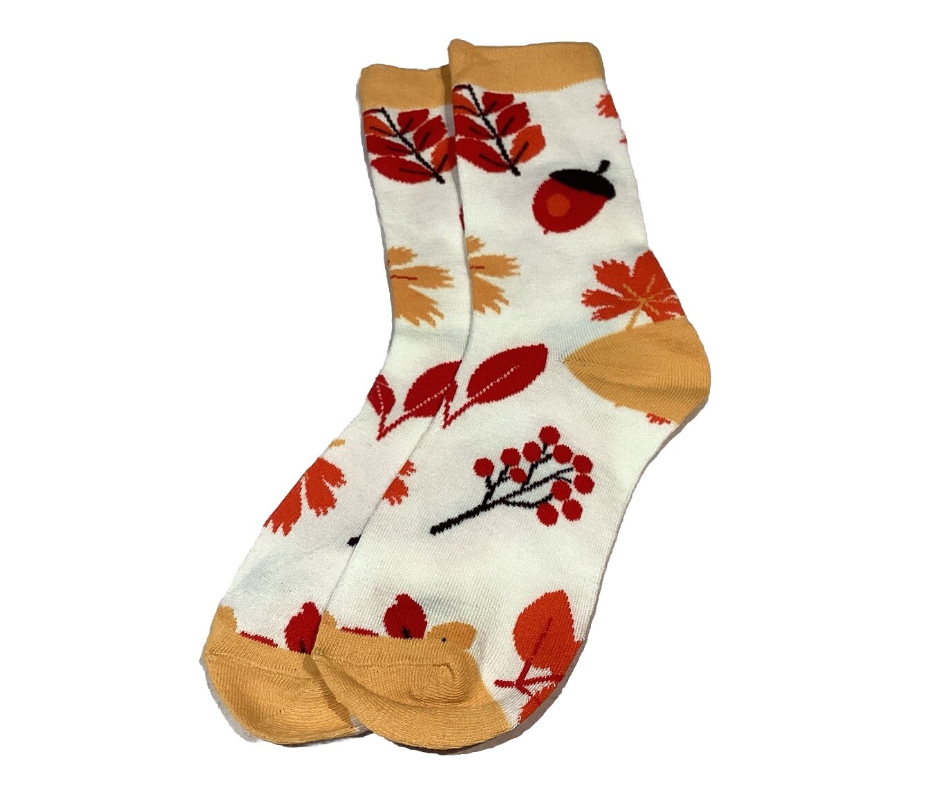 Fall Leaves Acorns Fall Socks for Women Cute Socks Novelty Socks Fun Socks